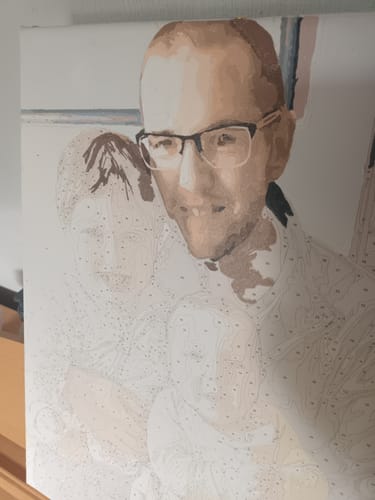 Customer photo review of Custom Paint by Numbers Kit