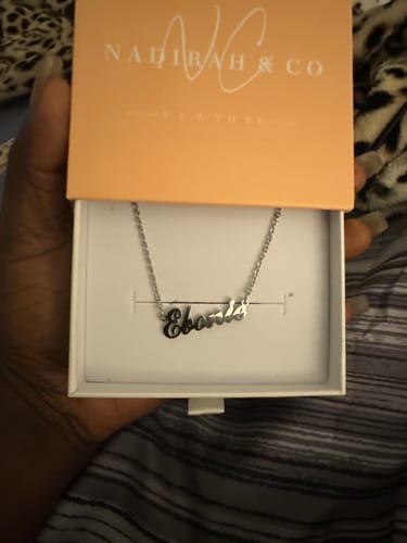 Customer photo review of Personalized Name Necklace