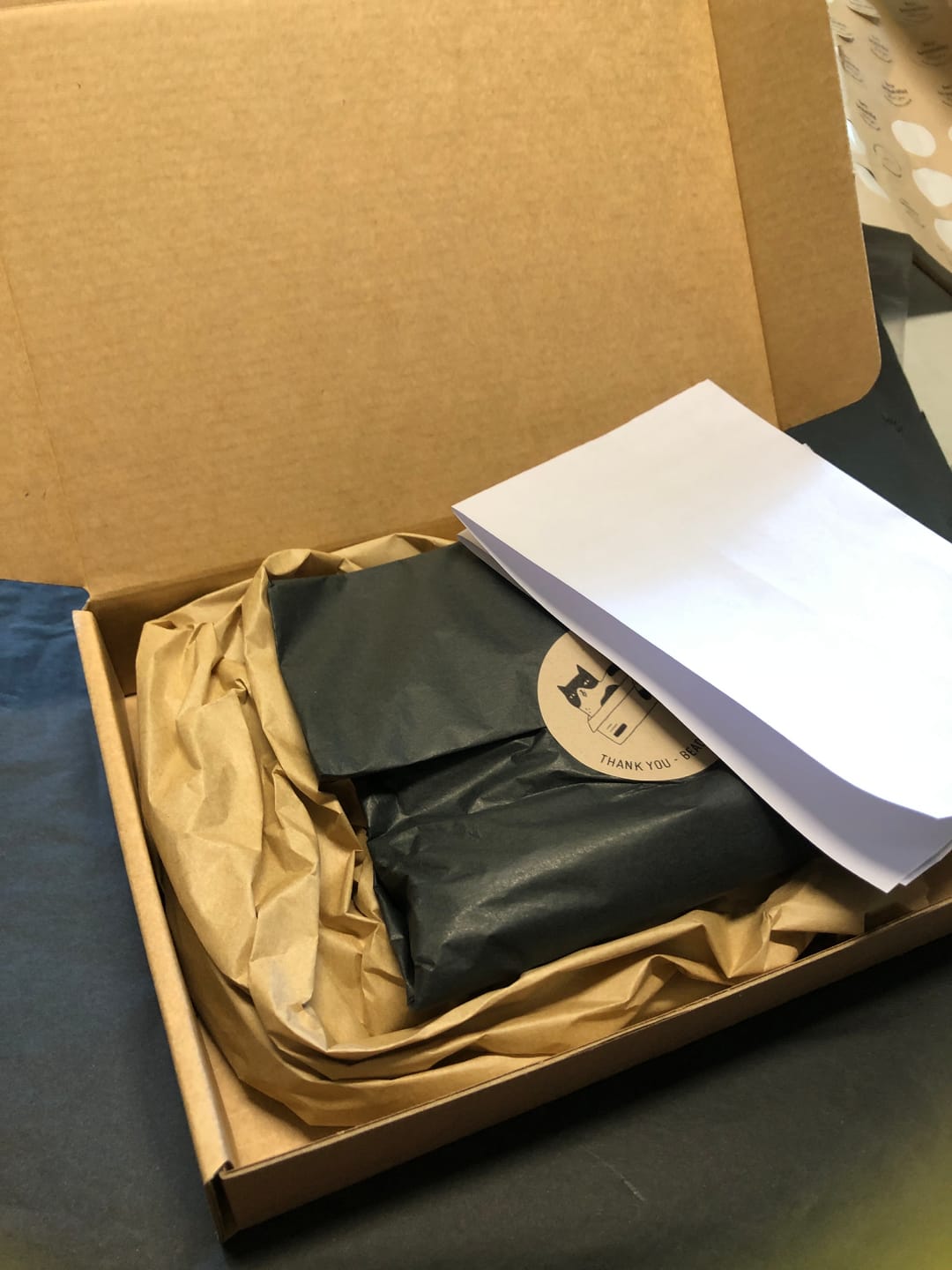 Customer photo review of Kraft Packaging Paper Roll 450mm x 450m 50GSM
