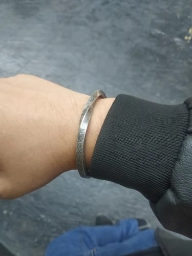 Customer photo review of Viking Runes Norse Cuff Bracelet