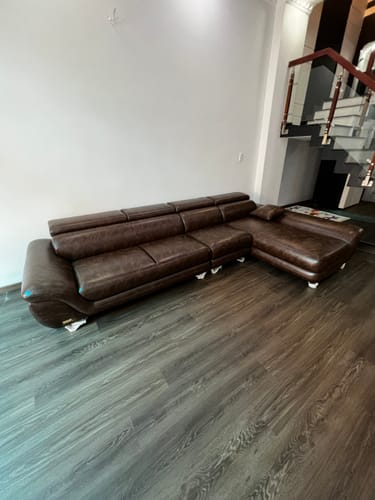 Customer photo review of Sofa góc da 4 chỗ tựa gật gù - FLORENCE