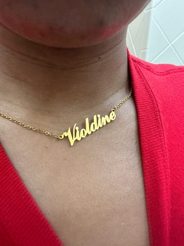 Customer photo review of Personalized Name Necklace