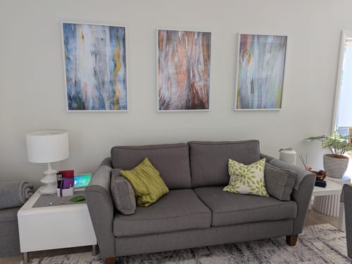 Customer photo review of Eucalyptus Bark - Three Piece Eucalypts Bark Australian Native Print Set Triptych