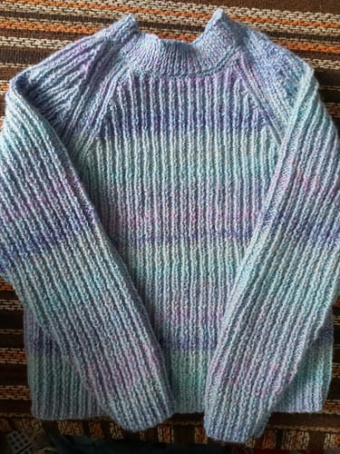 Customer photo review of Child Mystery Knitting Box