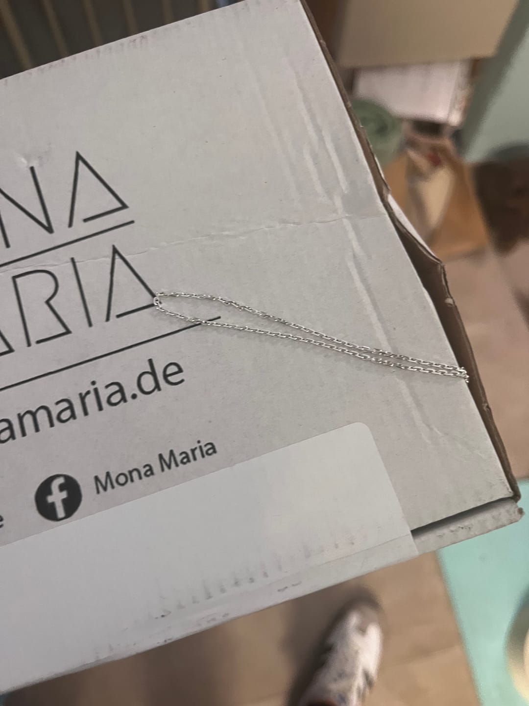 Customer photo review of MONA ANKERKETTE SILBER / FOTOGRAVUR MIT ANHÄNGER 15MM