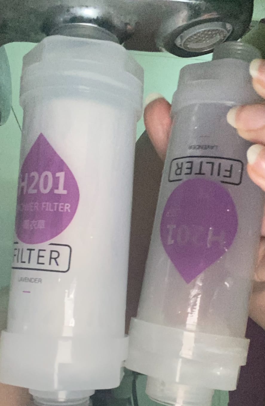 Customer photo review of Shower filter with vitamins