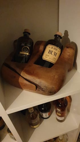 Customer photo review of VERO Weinregal Holzstamm für 2 Flaschen