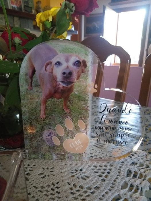 Customer photo review of Quando ti manco - Cuore in vetro personalizzato