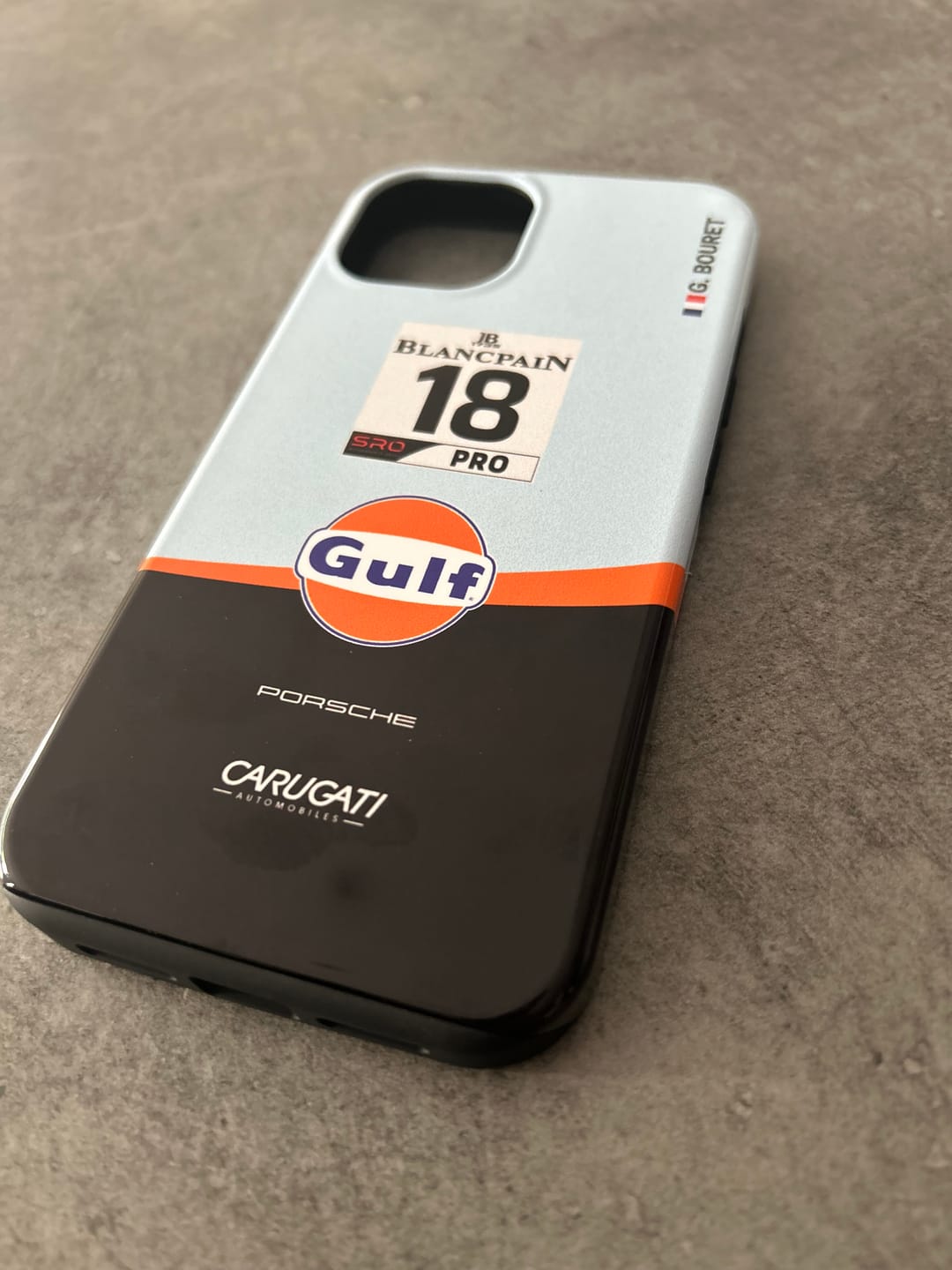 Customer photo review of Gulf Porsche GT Livery - Individuelle Premium Hülle für iPhone