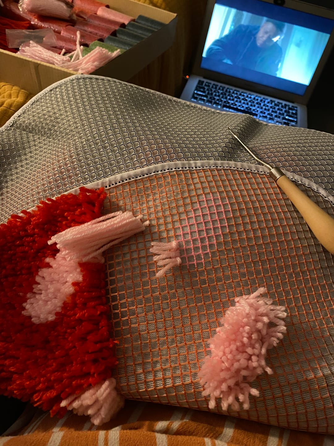 Customer photo review of STRAWBERRY DREAMING Rug Making Kit