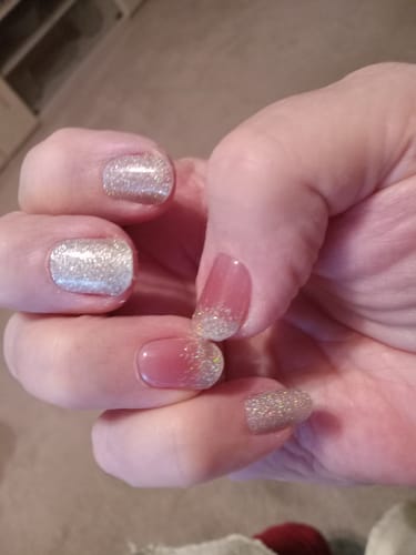 Customer photo review of Semicured UV gel nail sticker kit JK323