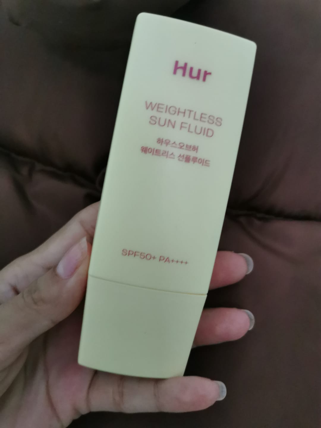Customer photo review of Weightless Sun Fluid