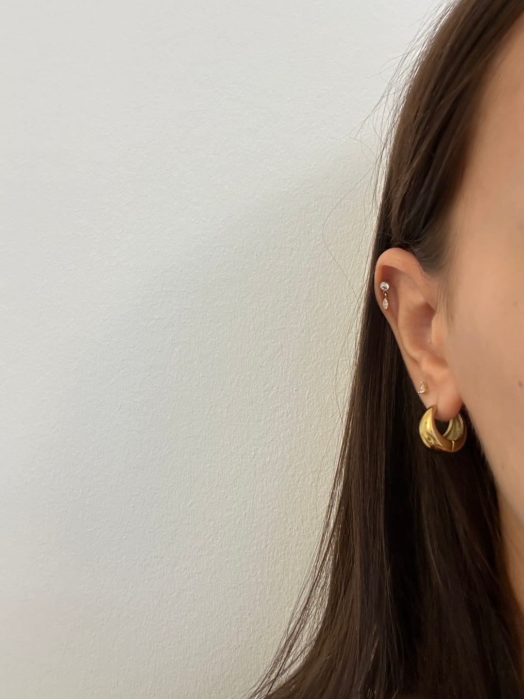 Customer photo review of Hanging Point Piercing | Titan