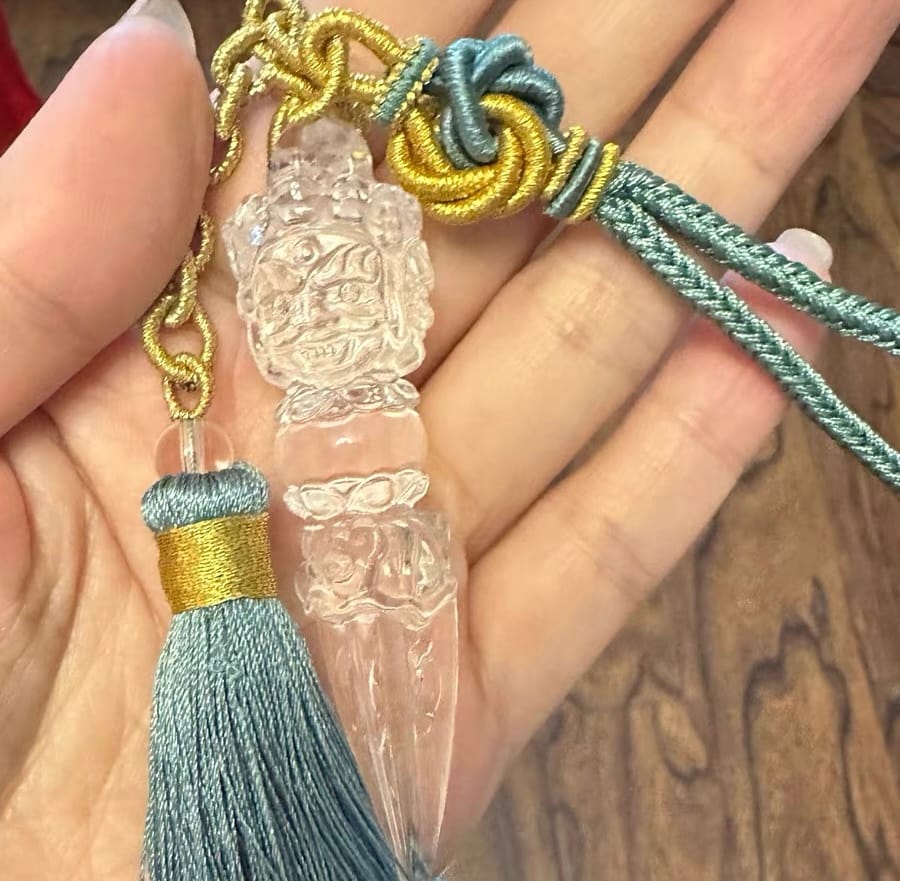 Customer photo review of Protective Energy Clear Quartz Pendants