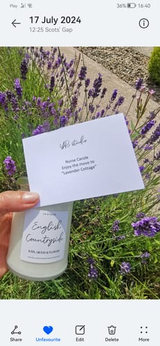 Customer photo review of English Countryside Candle
