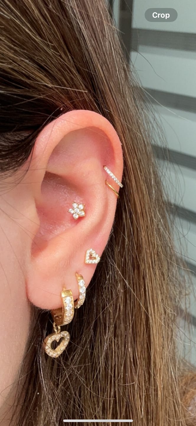 Customer photo review of Flower Piercing | Titan