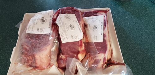 Customer photo review of FATBOY NY STRIP STEAKS