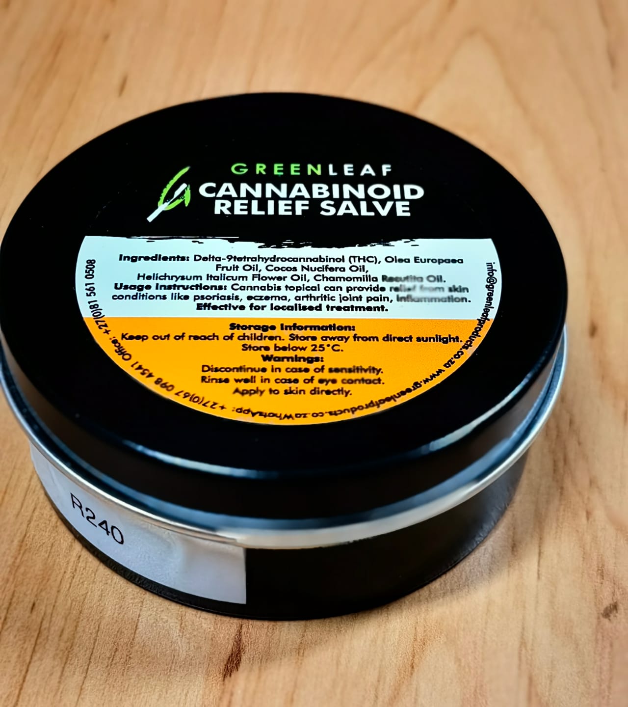 Customer photo review of 90 ml Tin Container with Lid (75 grams) - Black