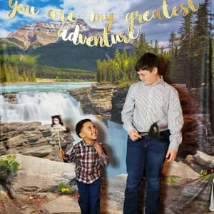 Customer photo review of The Great Outdoors Photo Backdrop Background