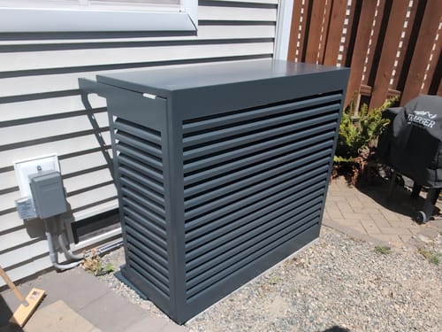 Customer photo review of Mini-Split AC Cover - Charcoal
