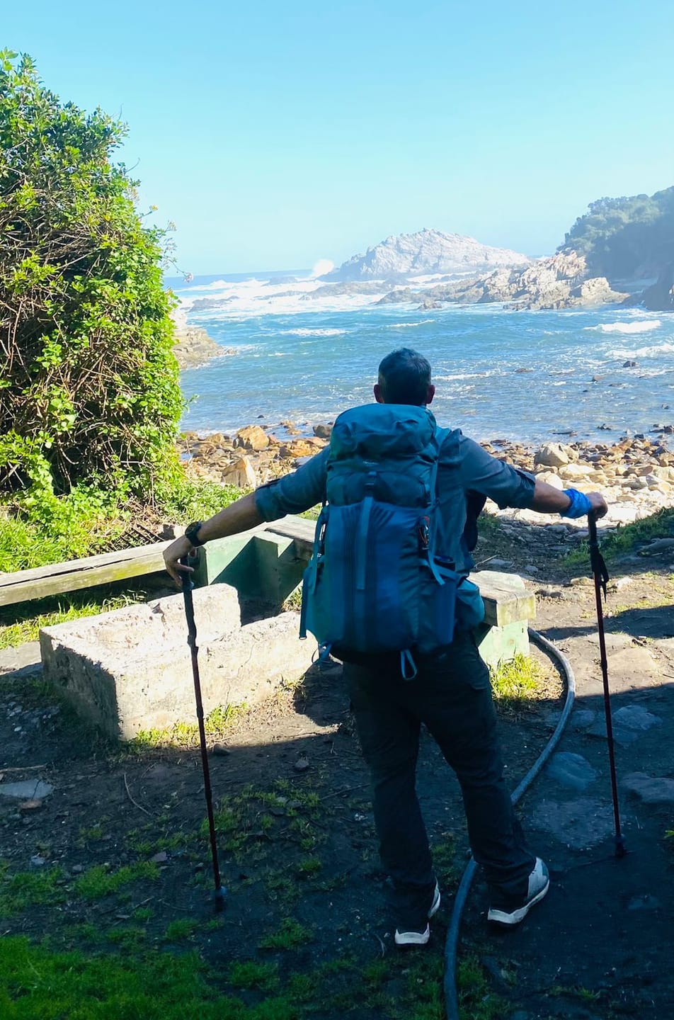 Customer photo review of 55 + 5L Hiking Backpack