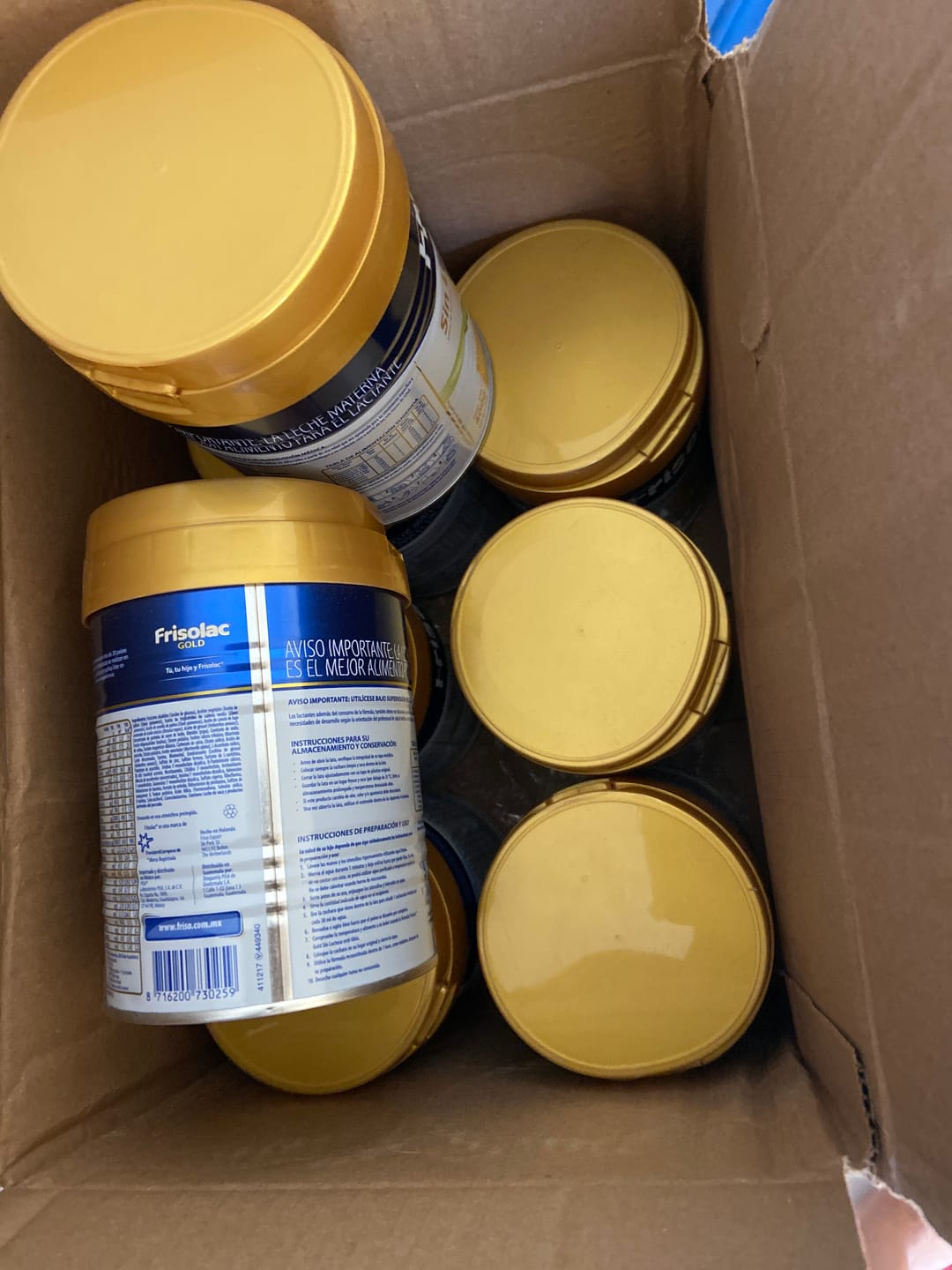 Customer photo review of Frisolac Gold Sin Lactosa (0 A 12 Meses) Pack C/ 800 Gr
