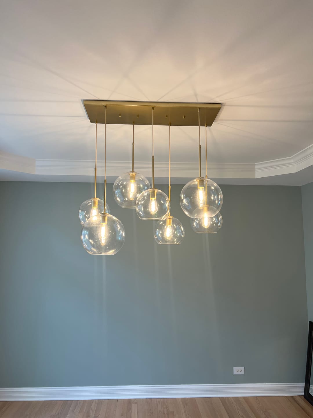 Customer photo review of Globe Cluster Kitchen Island Pendant Light
