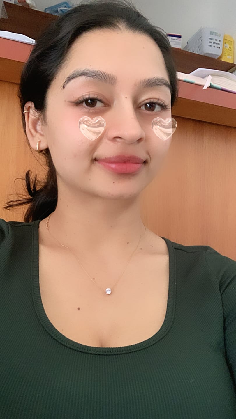 Customer photo review of Eternity Hoop Earrings