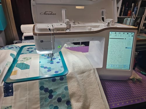 Customer photo review of Baby Lock Meridian Embroidery Machine