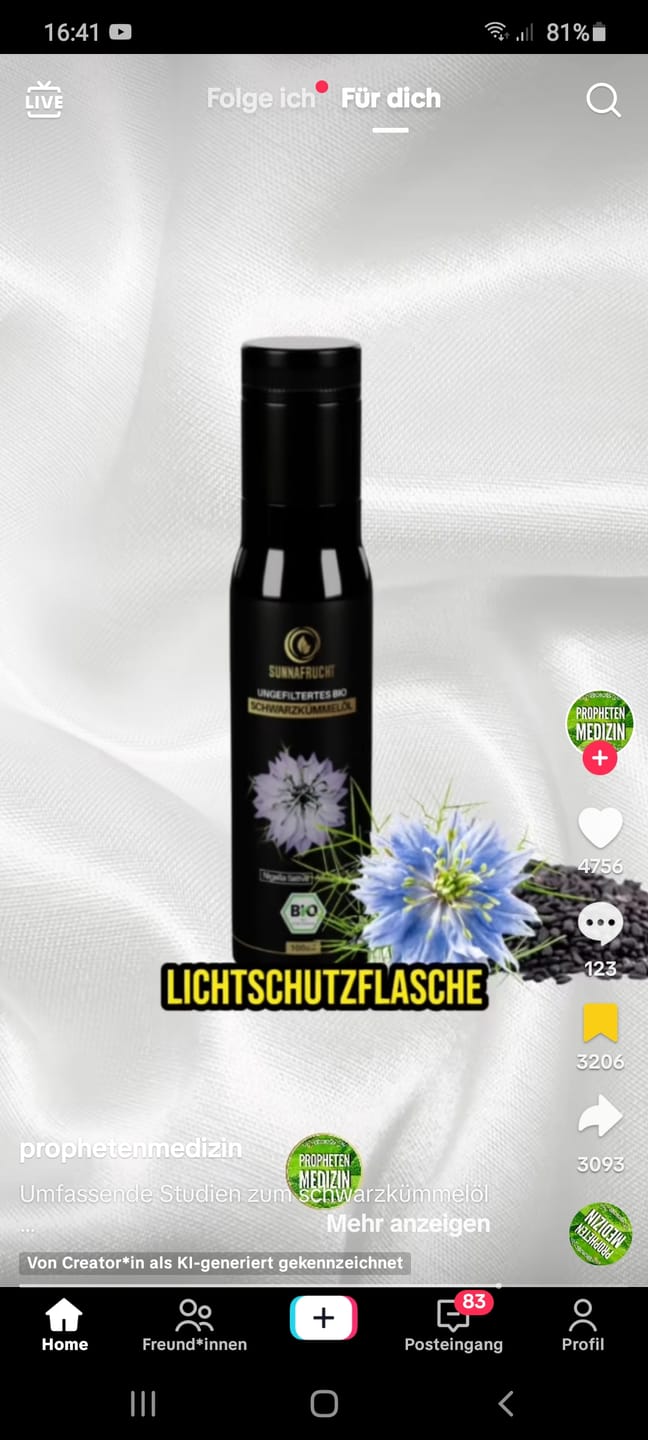 Customer photo review of Bio Schwarzkümmelöl | 100ml