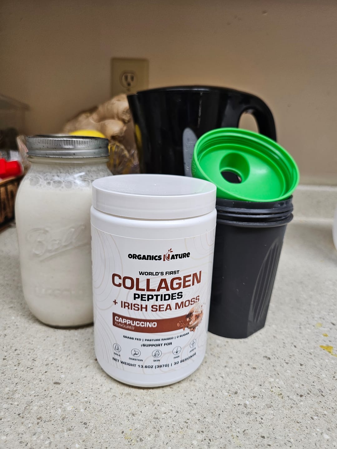 Customer photo review of Cappuccino Collagen Sea Moss - 4 Tubs