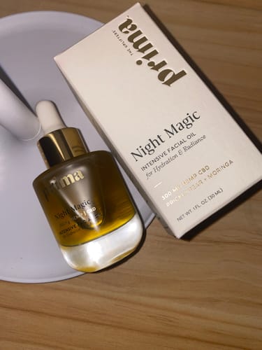 Customer photo review of Night Magic | Clinically Proven Facial Oil for Firmer, Glowing Skin