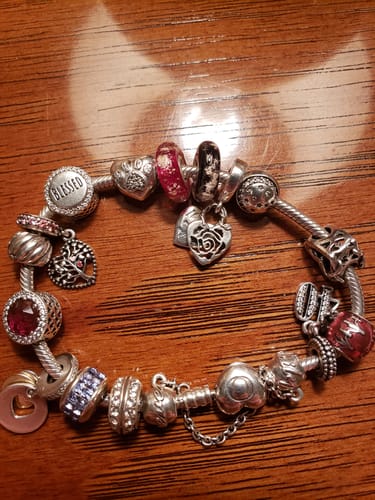 Customer photo review of Glass Cremation Bead - Pandora Compatible
