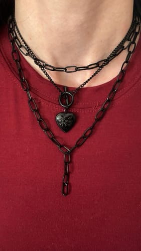 Customer photo review of Triple Chain Necklace