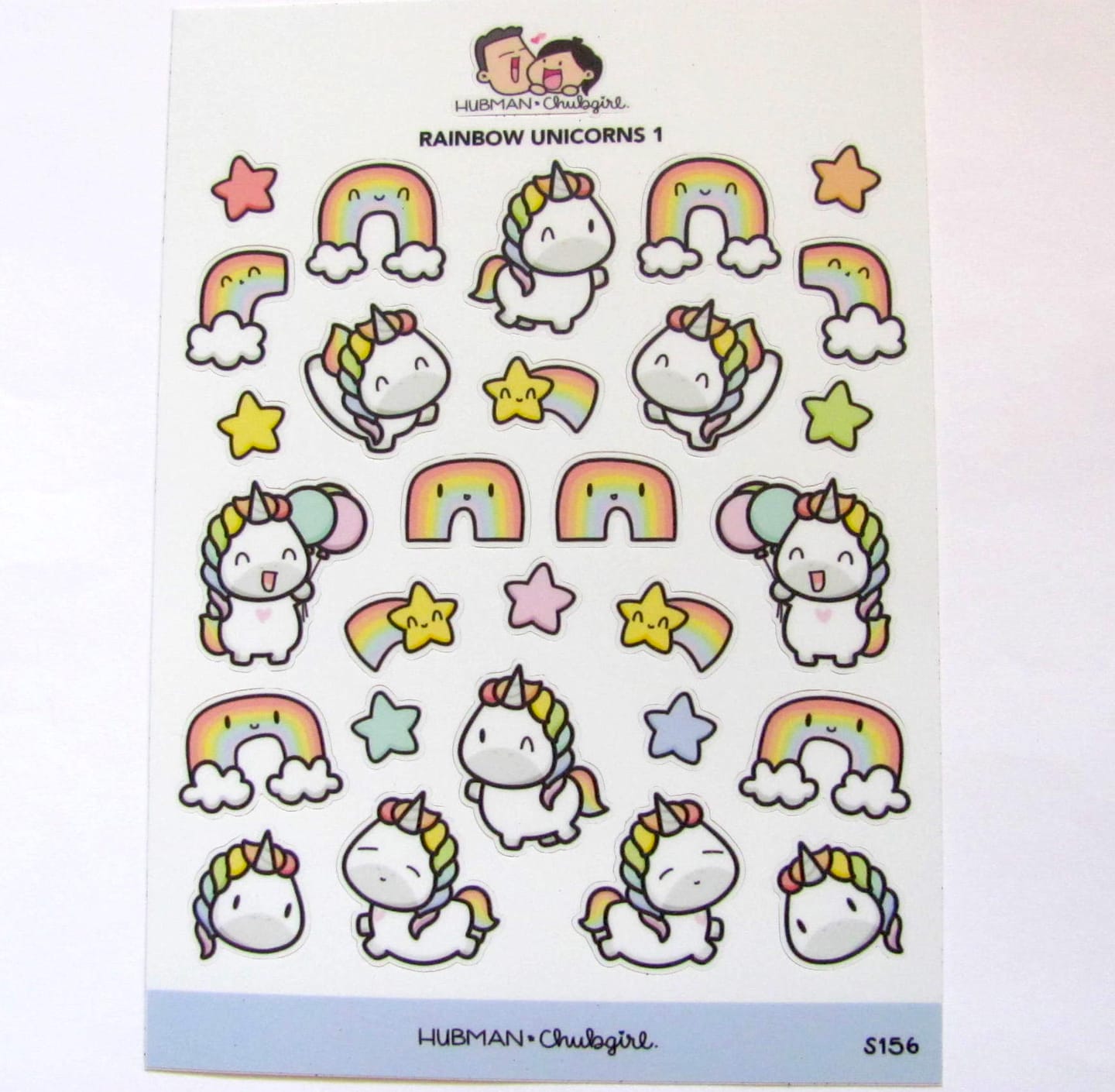 Customer photo review of Rainbow Unicorns 2 Sticker Sheet