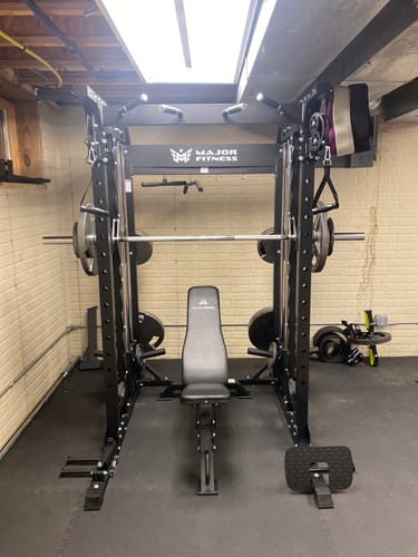 Customer photo review of Major Fitness B52 All-In-One Home Gym Smith Machine