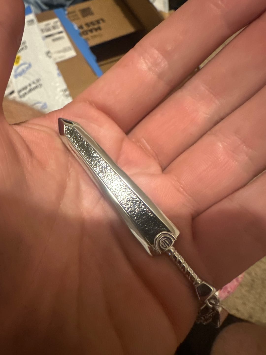 Customer photo review of Dragon Slayer Pendant