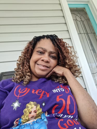 Customer photo review of 50th Birthday With God's Grace & Mercy (Purple)