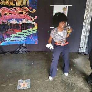 Customer photo review of Soul Train Photo Backdrops Backgrounds and Banners