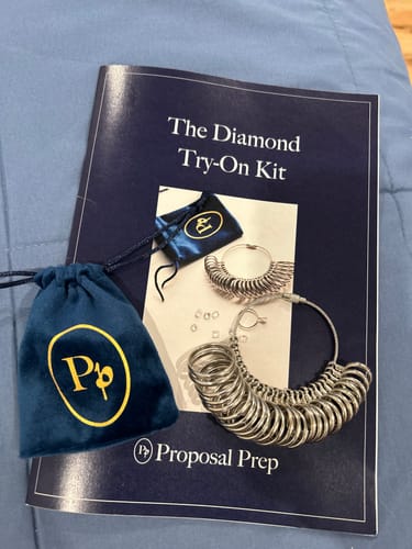 Customer photo review of The Diamond Try-On Kit