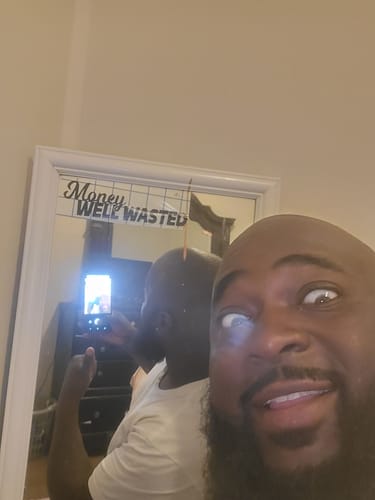 Customer photo review of MONEY WELL WASTED DECAL