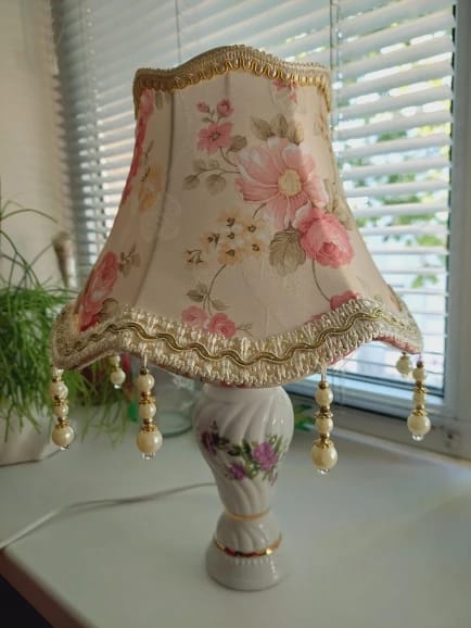 Customer photo review of Abat-jour de Lampe de Chevet Style Européen en Tissu