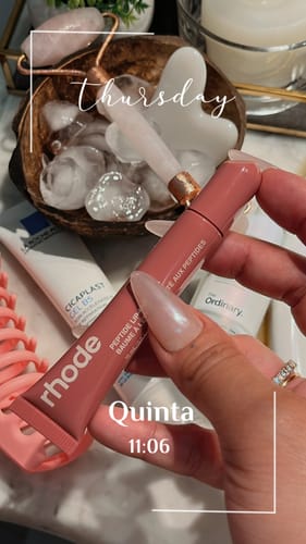 Customer photo review of peptide lip tint - salty tan -  soft mauve