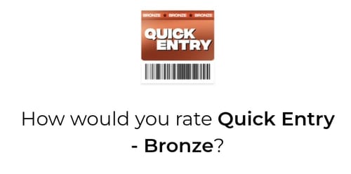 Customer photo review of Quick Entry - Bronze