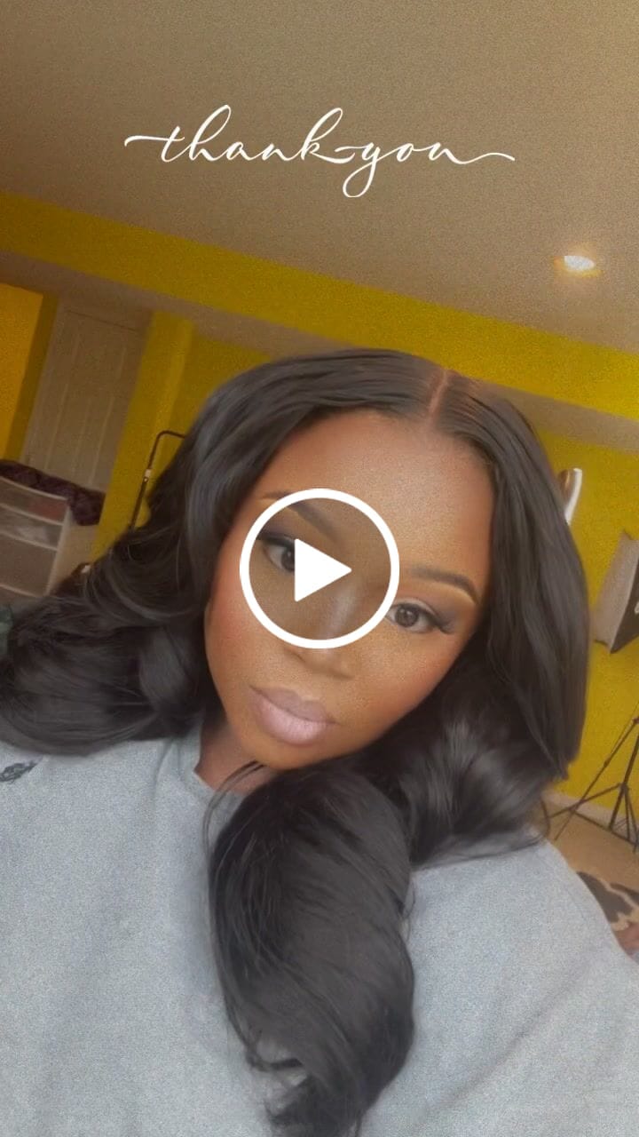Customer video review of Natural Color Body Wave Burmese Hair Double Drawn Weft Bundles with 2x6 HD Lace Closure