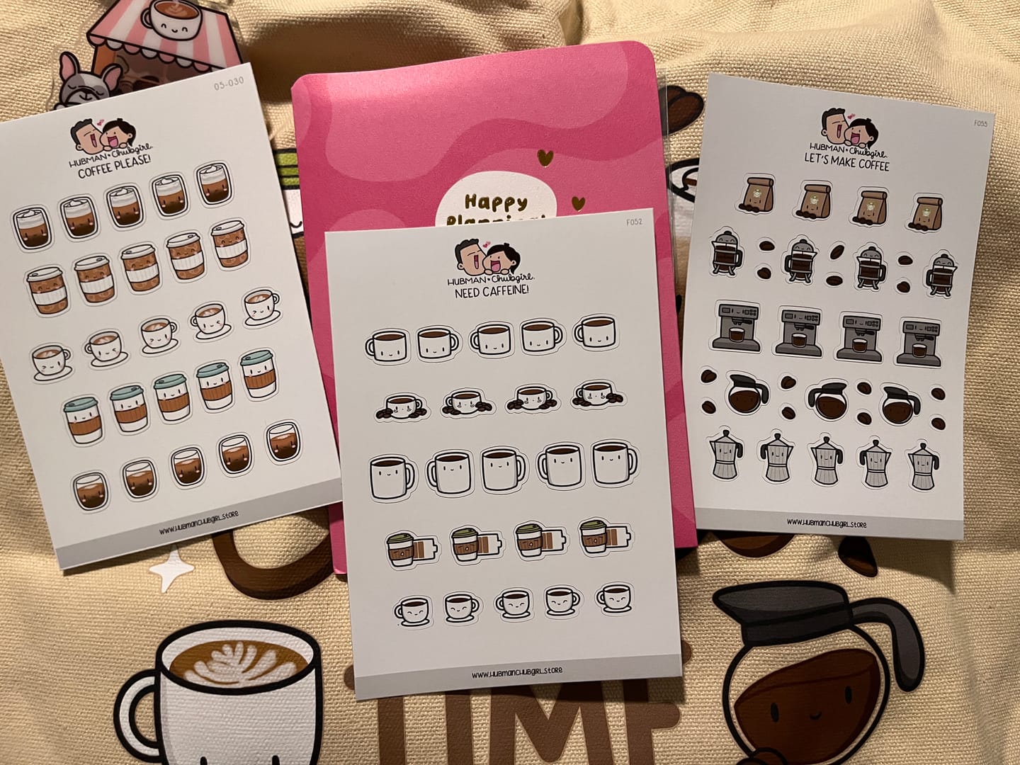 Customer photo review of Let's Make Coffee Planner Stickers
