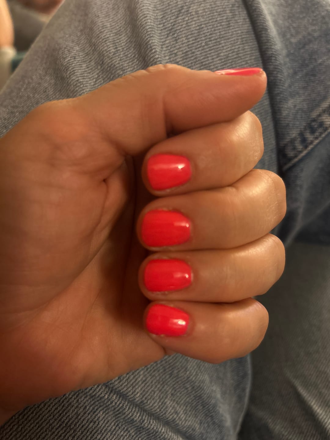Customer photo review of Semilac 570 Neon Watermelon UV Gel Polish 7ml