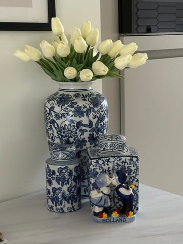 Customer photo review of Kunst Tulpen Boeket - Ivoor (25 stengels)