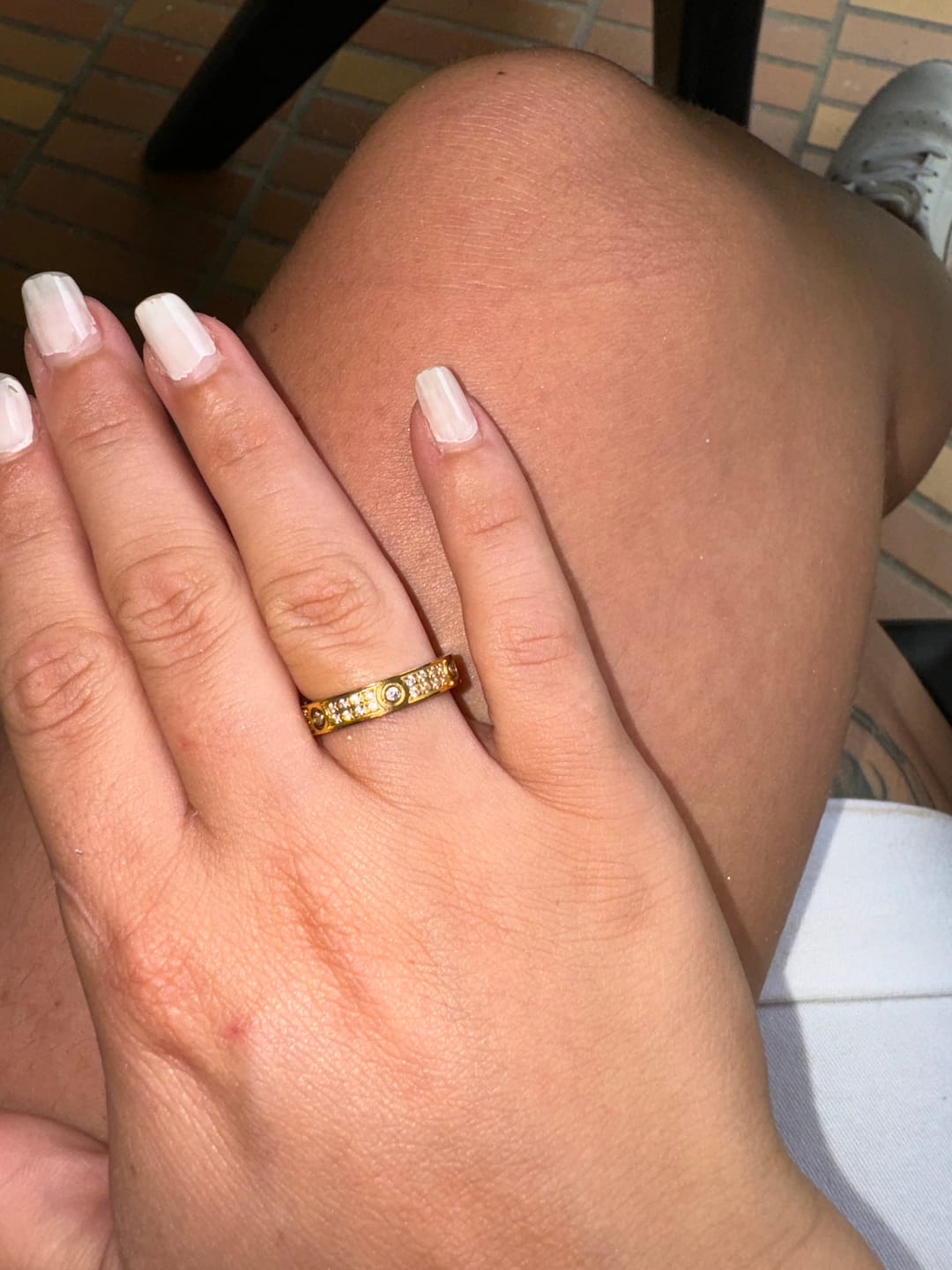 Customer photo review of Arena Ring | 18K vergoldet