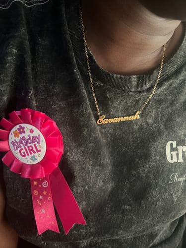 Customer photo review of Personalized Name Necklace